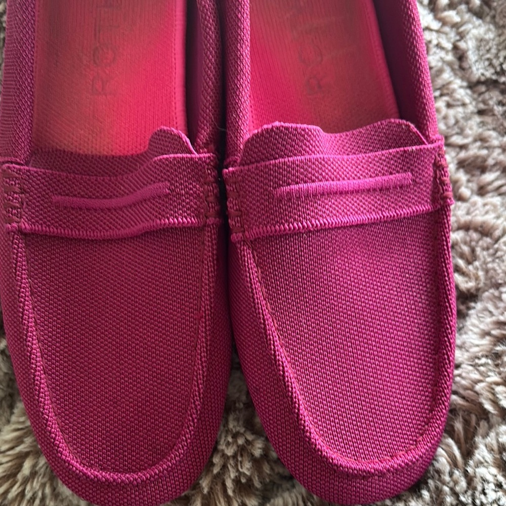 Rothy's Raspberry Canvas Driving Loafers - Picture 15 of 15